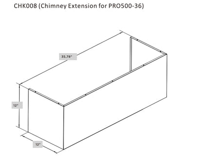 Hauslane Chimney Cover Kit - CHK007, CHK008, CHK009, CHK010 (PRO500)