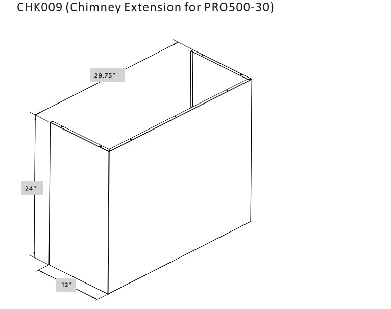 Hauslane Chimney Cover Kit - CHK007, CHK008, CHK009, CHK010 (PRO500)