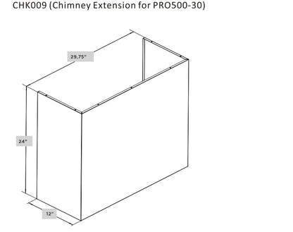 Hauslane Chimney Cover Kit - CHK007, CHK008, CHK009, CHK010 (PRO500)