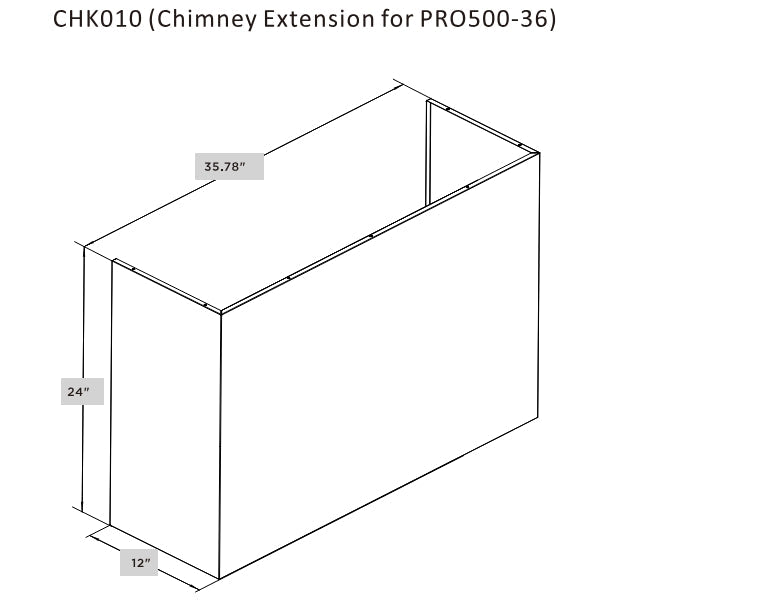Hauslane Chimney Cover Kit - CHK007, CHK008, CHK009, CHK010 (PRO500)