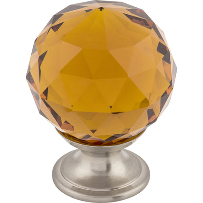 Top Knobs TK122 Wine Crystal Knob 1 3/8 Inch