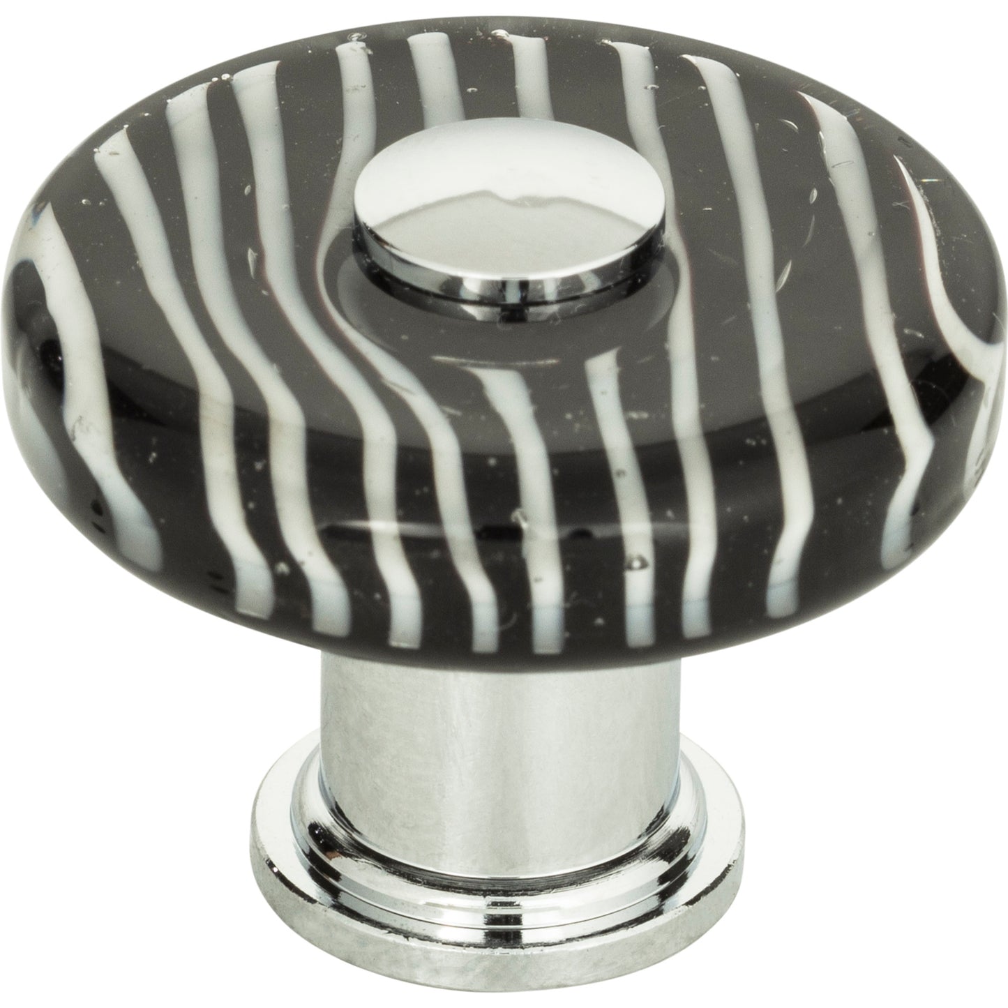 Atlas 3224 Zebra Glass Round Knob 1 1/2 Inch