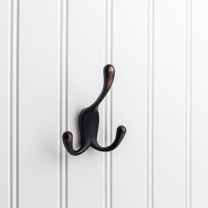Elements YT40C-400 Hooks 4" Triple zinc concealed mount coat hook.