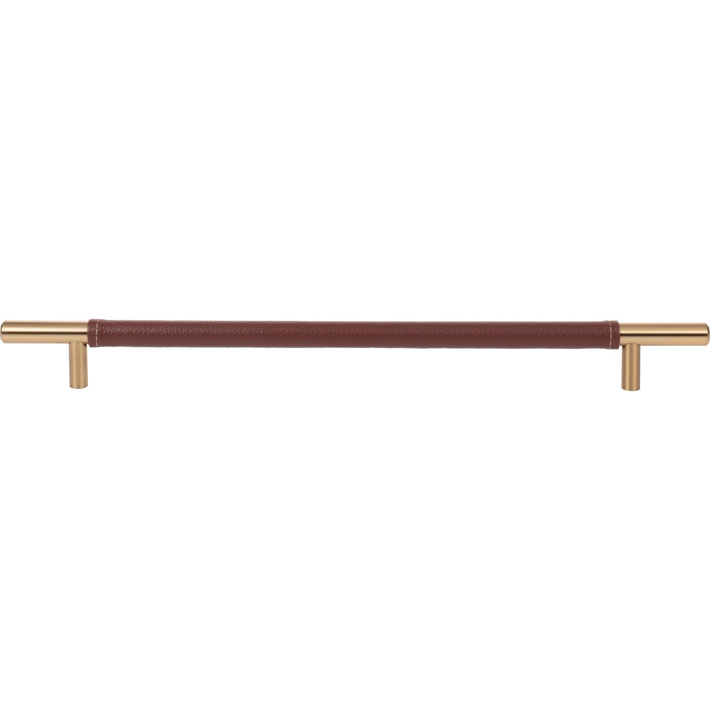 Atlas 282-OW Zanzibar Brown Leather Pull - 11 5/16 Inch Center-to-Center