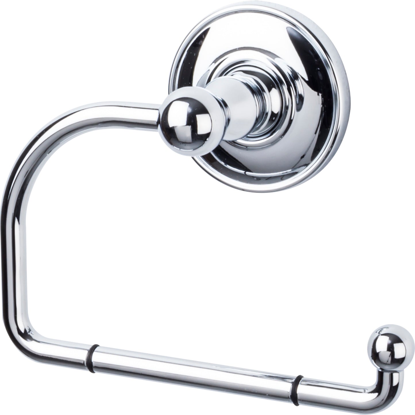 Top Knobs ED4PCD Edwardian Bath Tissue Hook Plain Backplate Polished Chrome