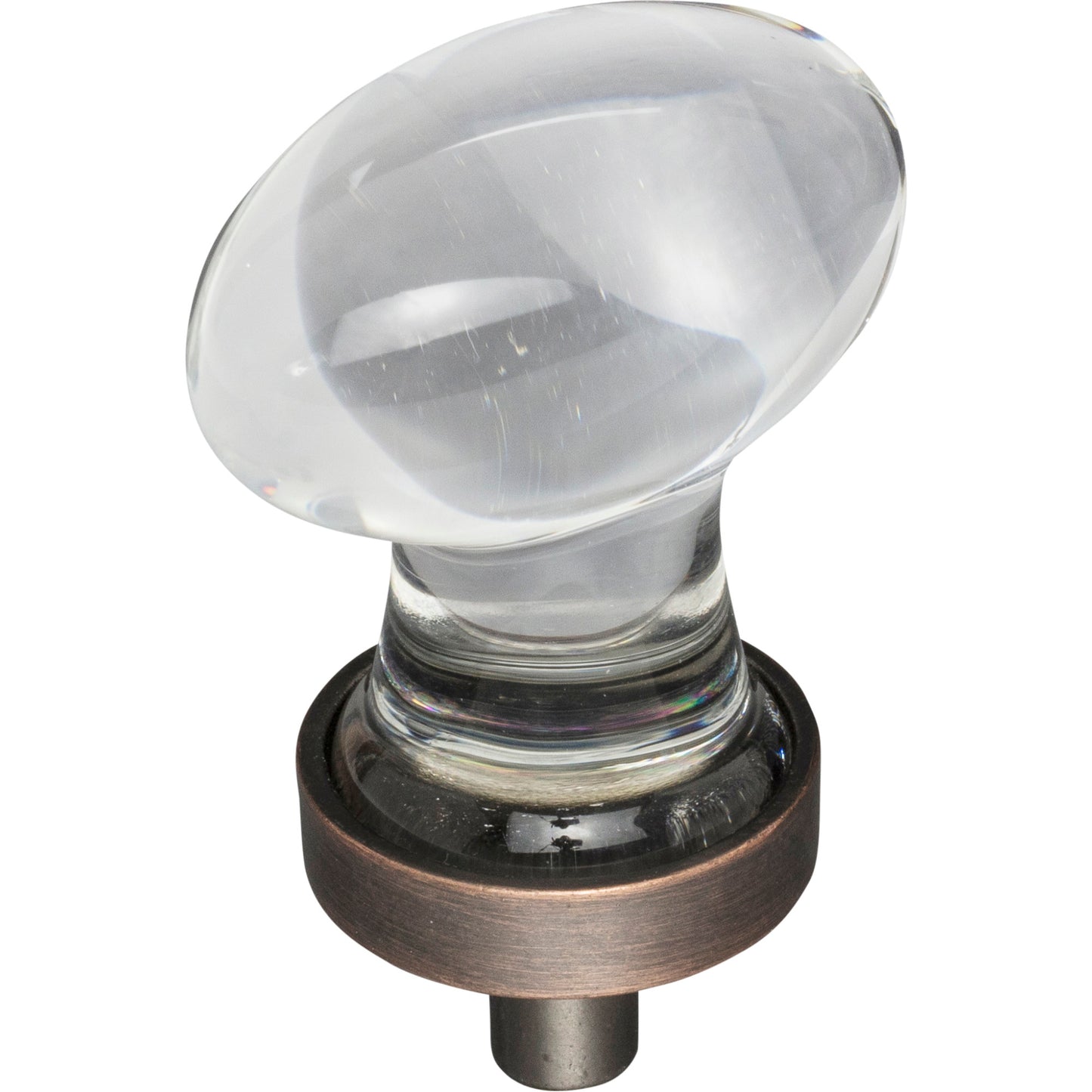 Jeffrey Alexander G110 Harlow 1-1/4" Overall Length  Football Glass Harlow Cabinet Knob