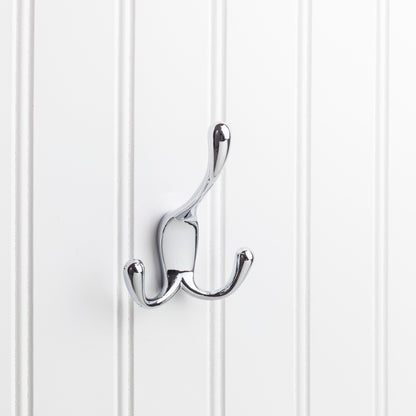 Elements YT40C-400 Hooks 4" Triple zinc concealed mount coat hook.