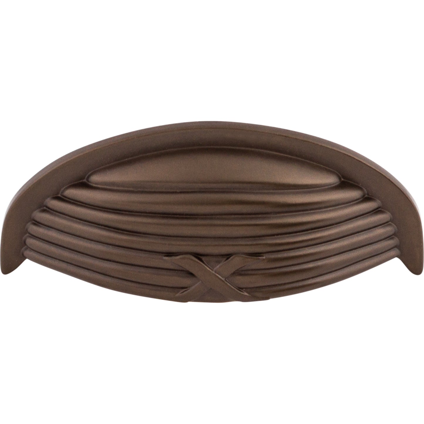 Top Knobs M940 Ribbon & Reed Cup Pull 3 Inch (c-c) Oil Rubbed Bronze