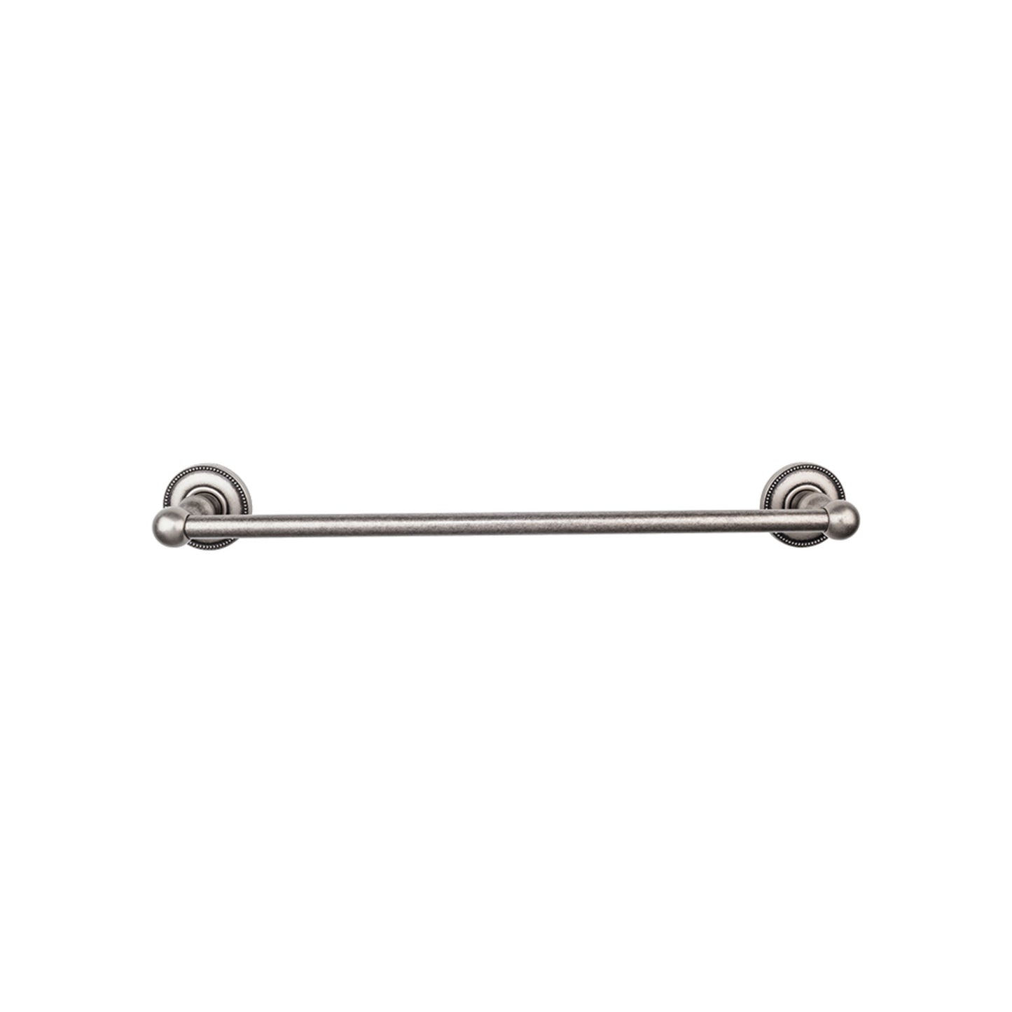 Top Knobs ED10APA Edwardian Bath Towel Bar 30 In. Single - Beaded Bplate Antique Pewter