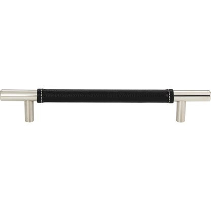 Atlas 281-BL Zanzibar Black Leather Pull 6 5/16 Inch (c-c)
