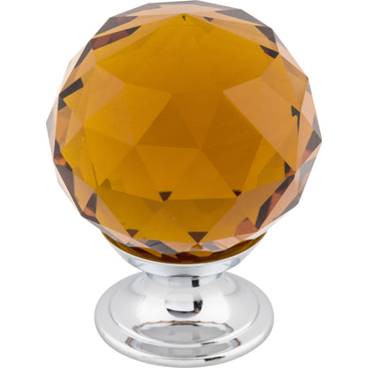 Top Knobs TK122 Wine Crystal Knob 1 3/8 Inch