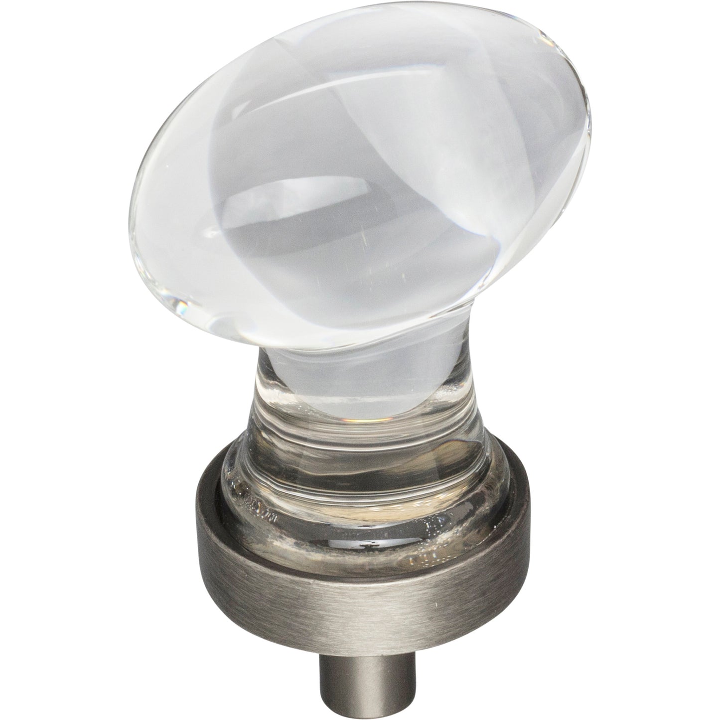 Jeffrey Alexander G110 Harlow 1-1/4" Overall Length  Football Glass Harlow Cabinet Knob