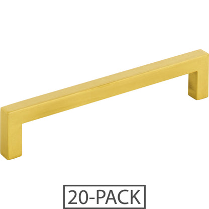 Elements 625-128-20 Stanton 20-Pack of the 137 mm Overall Length Square Cabinet Bar Pull. Holes are 128 mm center-to-center.