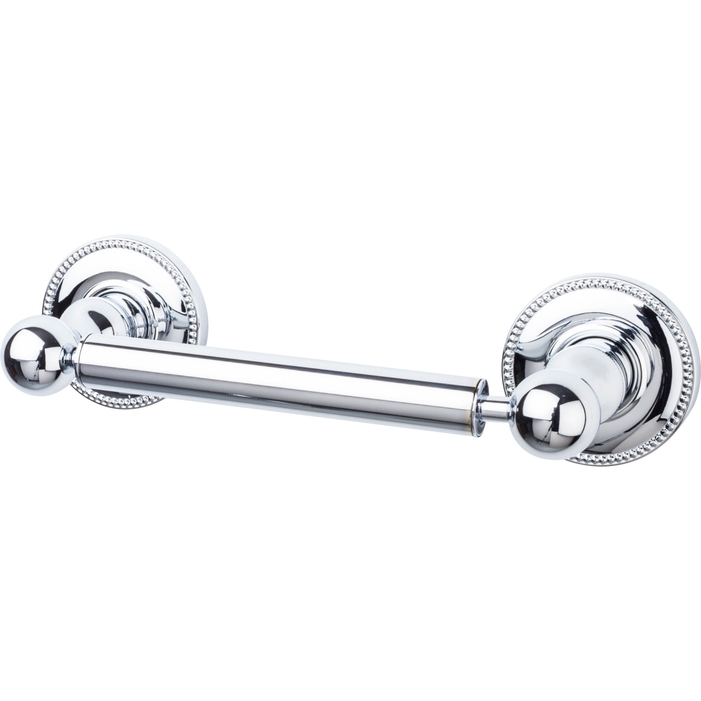 Top Knobs ED3PCA Edwardian Bath Tissue Holder Beaded Backplate Polished Chrome