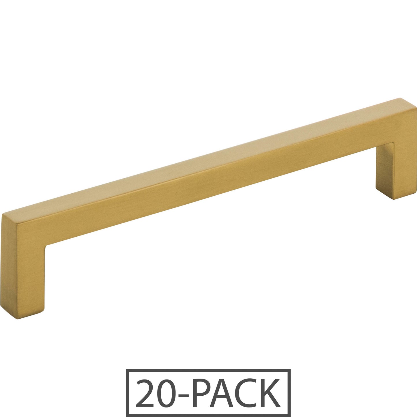 Elements 625-128-20 Stanton 20-Pack of the 137 mm Overall Length Square Cabinet Bar Pull. Holes are 128 mm center-to-center.