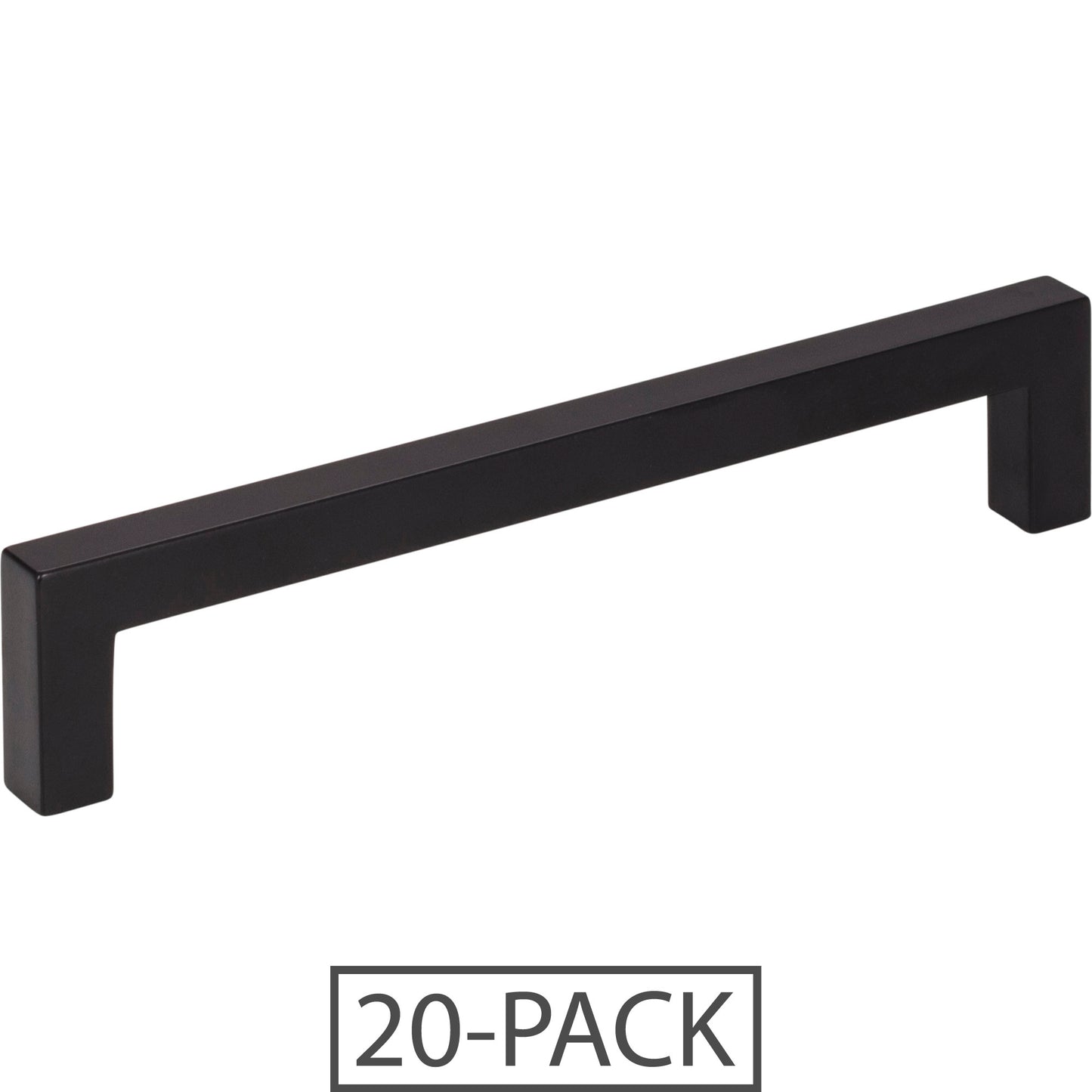 Elements 625-128-20 Stanton 20-Pack of the 137 mm Overall Length Square Cabinet Bar Pull. Holes are 128 mm center-to-center.