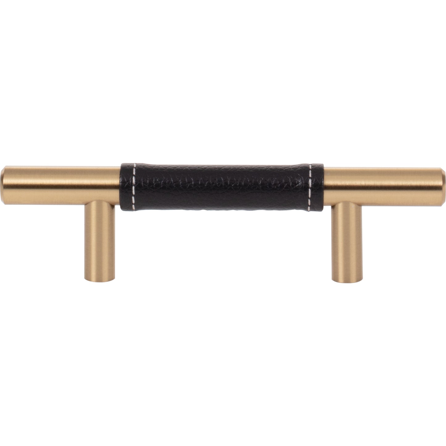 Atlas 280-BL Zanzibar Black Leather Pull - Bold, Beautiful, and Black (3-Inch c-c)
