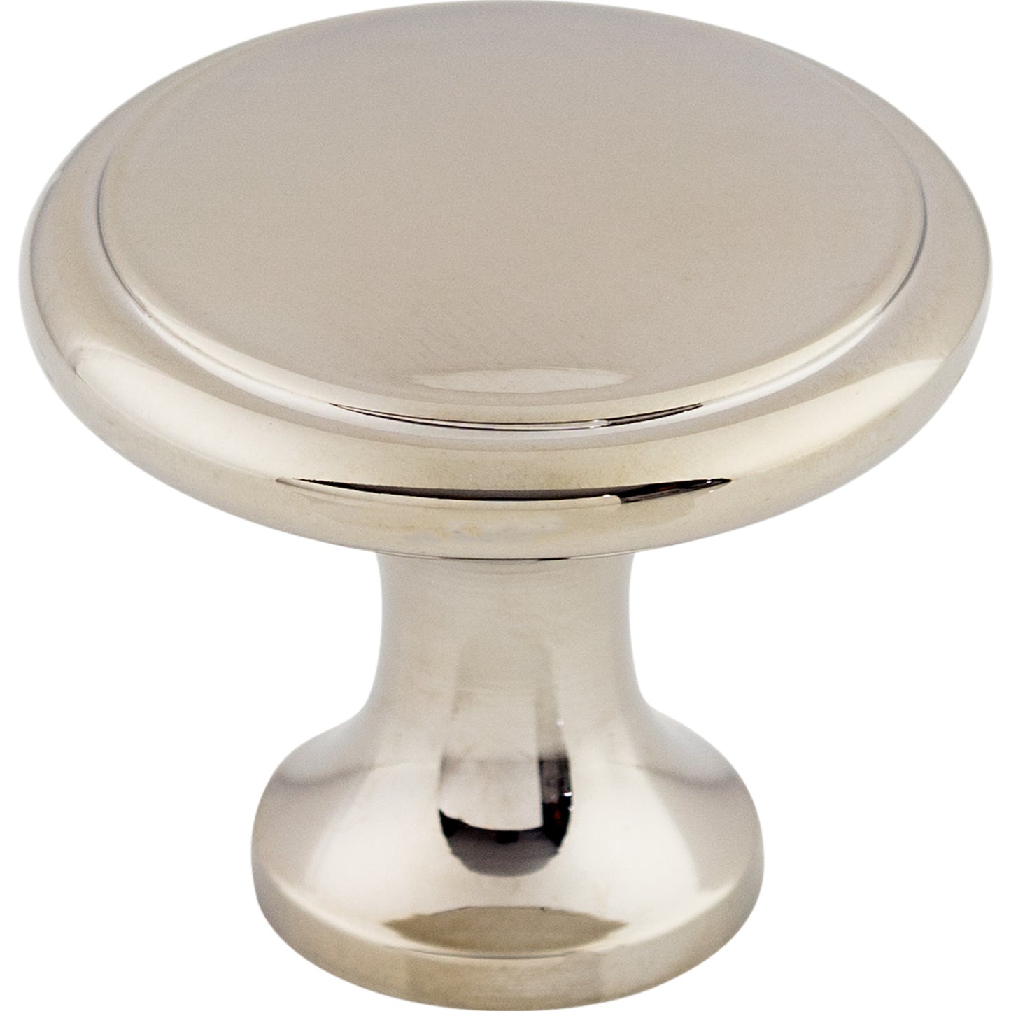 Top Knobs M1317 Ringed Knob 1 1/8 Inch Polished Nickel