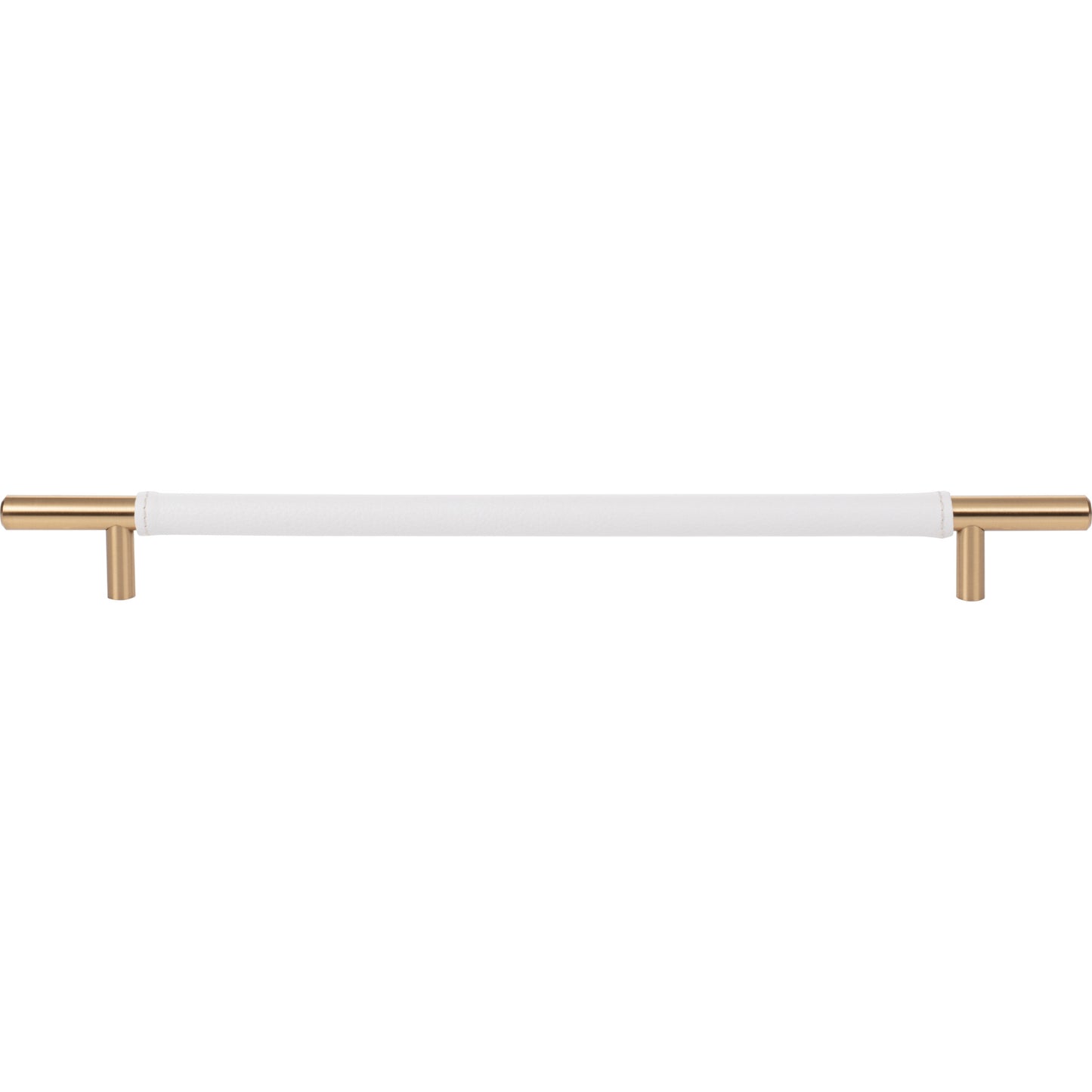 Zanzibar White Leather Pull - Sleek 11 5/16 Inch Cabinet Handle (Atlas 282-WT)