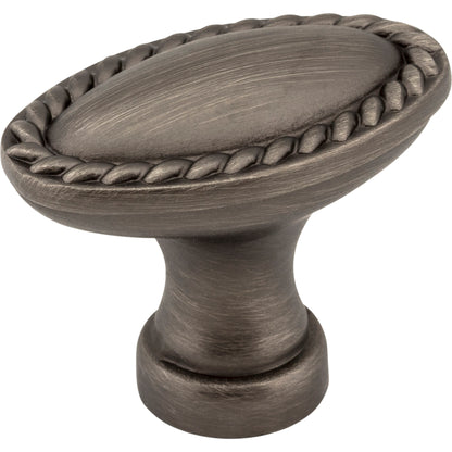 Elements Z115L Lindos 1-3/8" Overall Length  Oval Rope Detailed Lindos Cabinet Knob