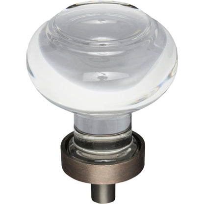 Jeffrey Alexander G120 Harlow 1-7/16" Diameter  Button Glass Harlow Cabinet Knob