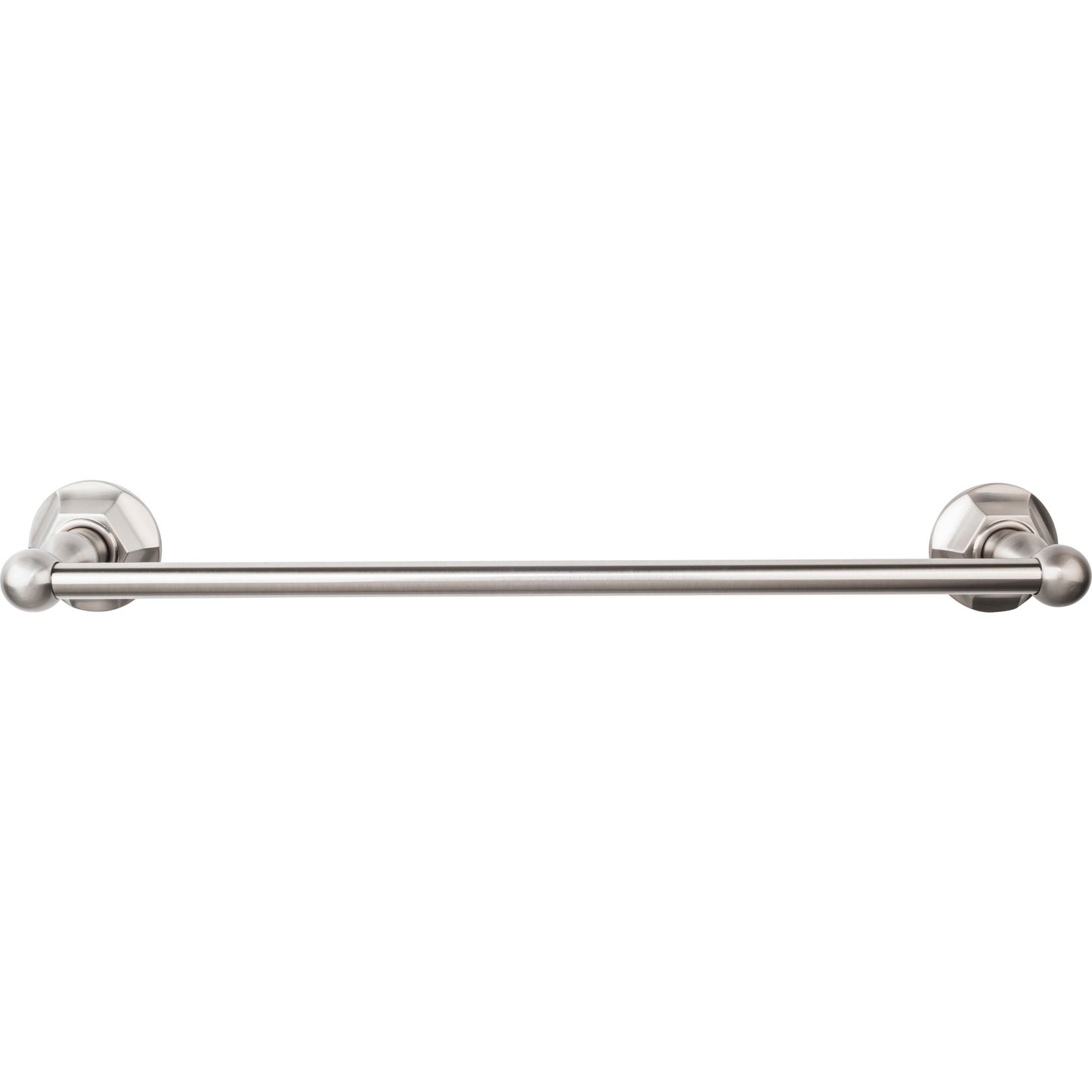 Top Knobs ED6BSNB Edwardian Bath Towel Bar 18 Inch Single - Hex Backplate Brushed Satin Nickel