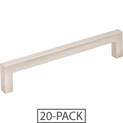 Elements 625-128-20 Stanton 20-Pack of the 137 mm Overall Length Square Cabinet Bar Pull. Holes are 128 mm center-to-center.