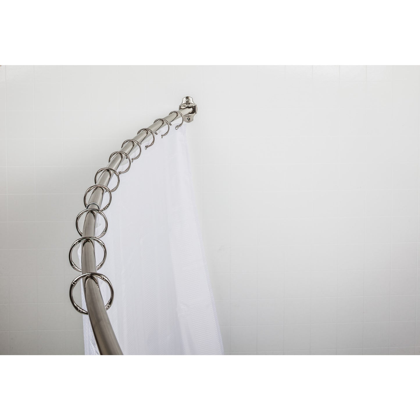 Elements SR02  Curved Shower Rod, Fits 60" - 72" Openings.