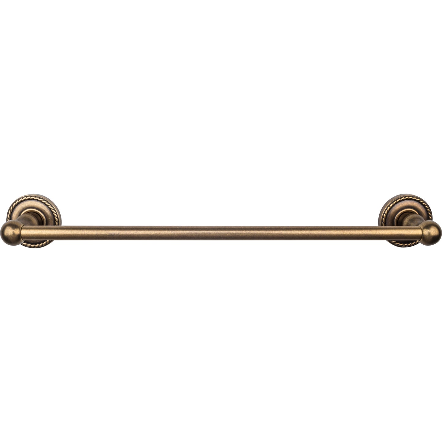 Top Knobs ED6GBZF Edwardian Bath Towel Bar 18 In. Single - Rope Backplate German Bronze