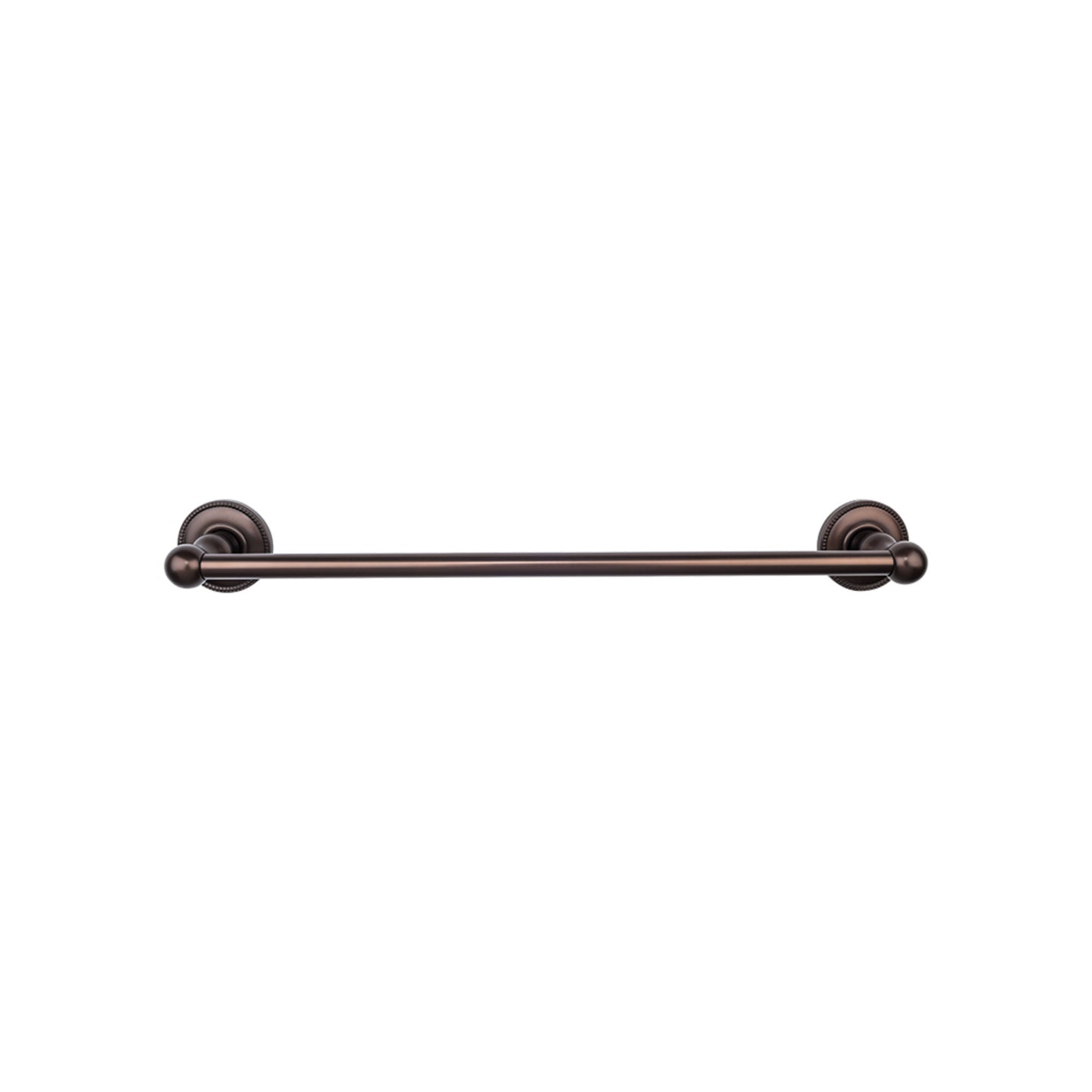 Top Knobs ED10ORBA Edwardian Bath Towel Bar 30 In. Single - Beaded Bplate Oil Rubbed Bronze