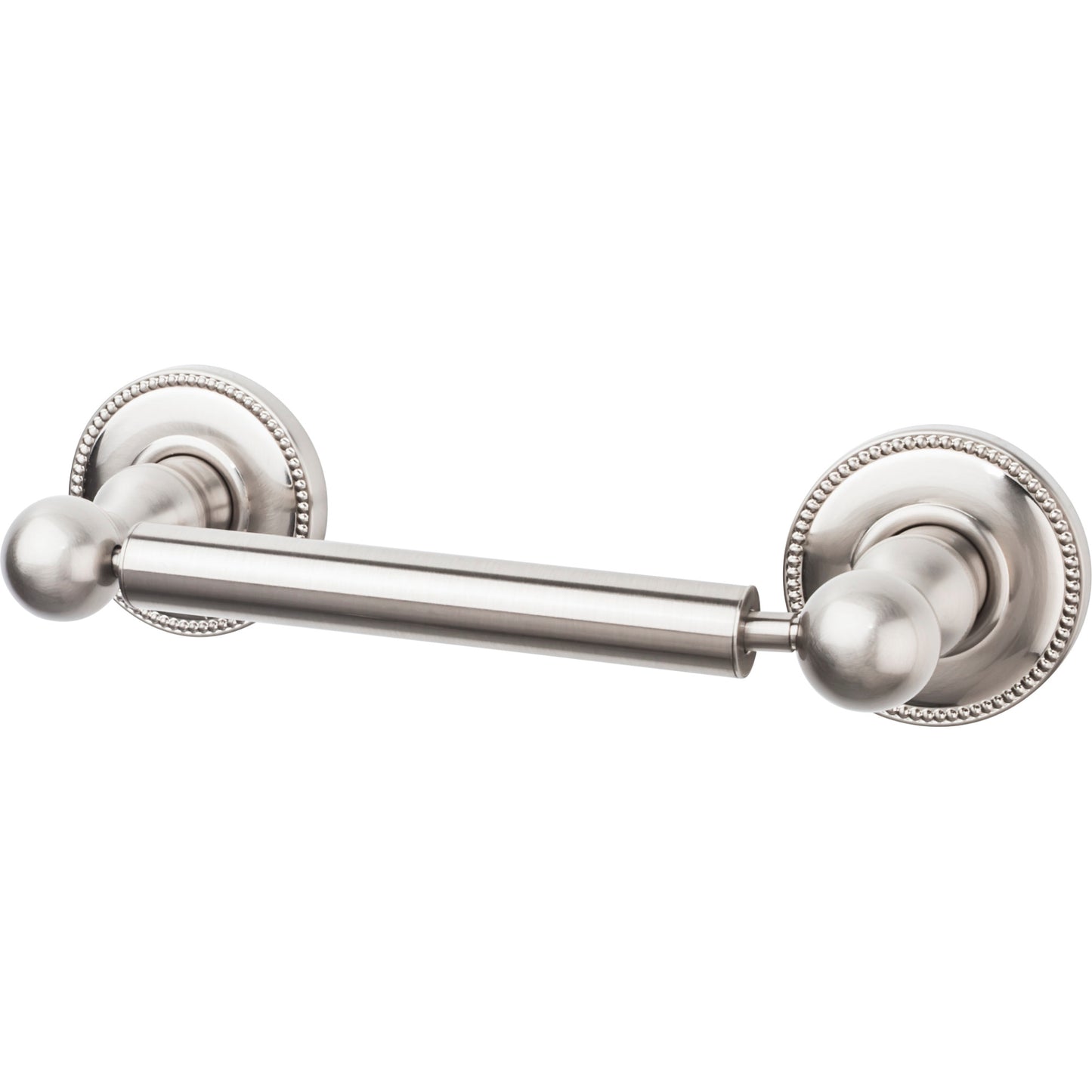 Top Knobs ED3BSNA Edwardian Bath Tissue Holder Beaded Backplate Brushed Satin Nickel