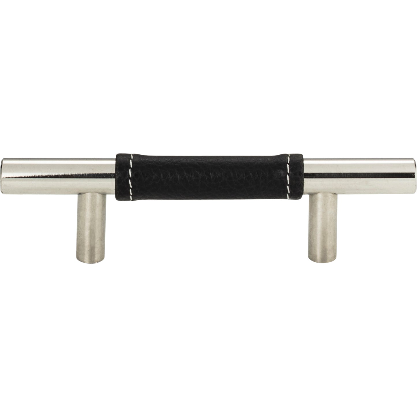 Atlas 280-BL Zanzibar Black Leather Pull - Bold & Beautiful 3-Inch (c-c)
