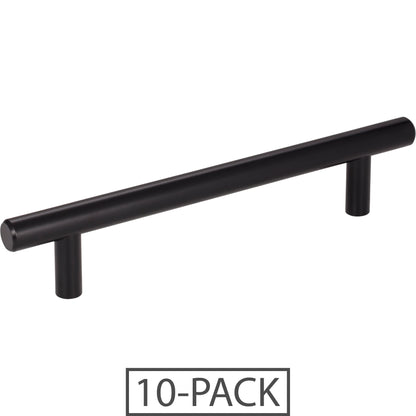 Elements 176-10 Naples 10-Pack of the 176 mm (6-15/16") Overall Length 7/16" Diameter Steel Cabinet Bar Pull with Beveled Ends. Holes are 128 mm center-to-center.
