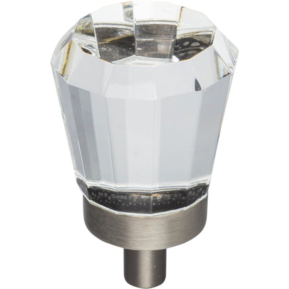 Jeffrey Alexander G150 Harlow 1" Overall Length  Faceted Glass Harlow Cabinet Knob
