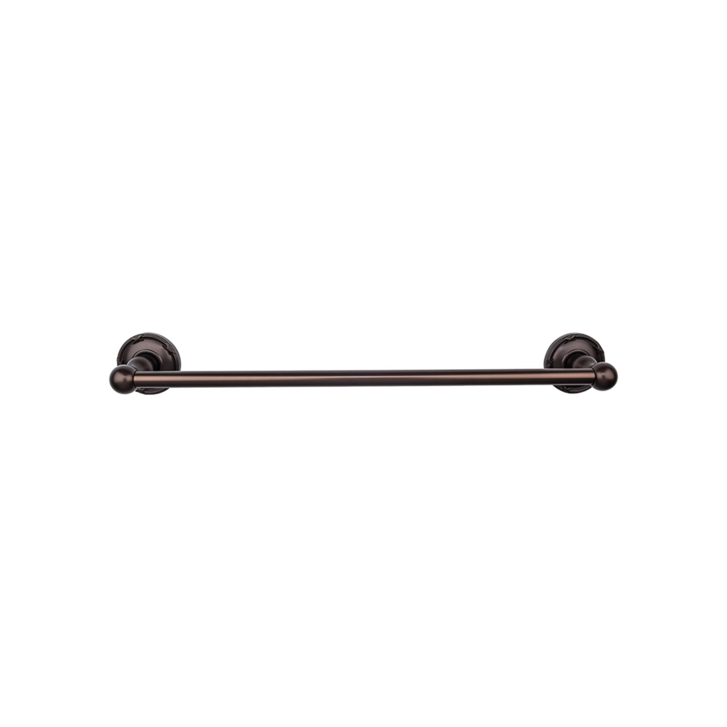 Top Knobs ED10ORBE Edwardian Bath Towel Bar 30 Inch Single - Ribbon Bplate Oil Rubbed Bronze