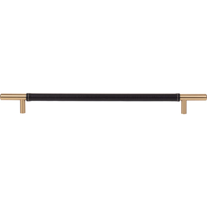 Atlas 282-BL Zanzibar Black Leather Pull 11 5/16 Inch (c-c)