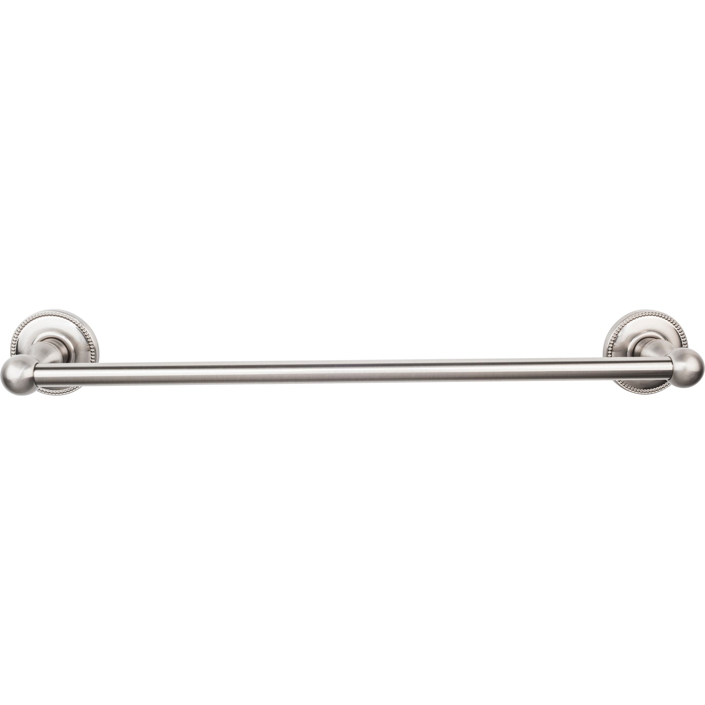 Top Knobs ED6BSNA Edwardian Bath Towel Bar 18 In. Single - Beaded Bplate Brushed Satin Nickel