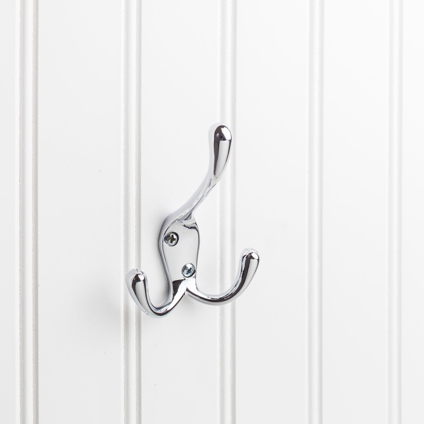 Elements YT40-400 Hooks 4" Triple zinc wall mount coat hook.