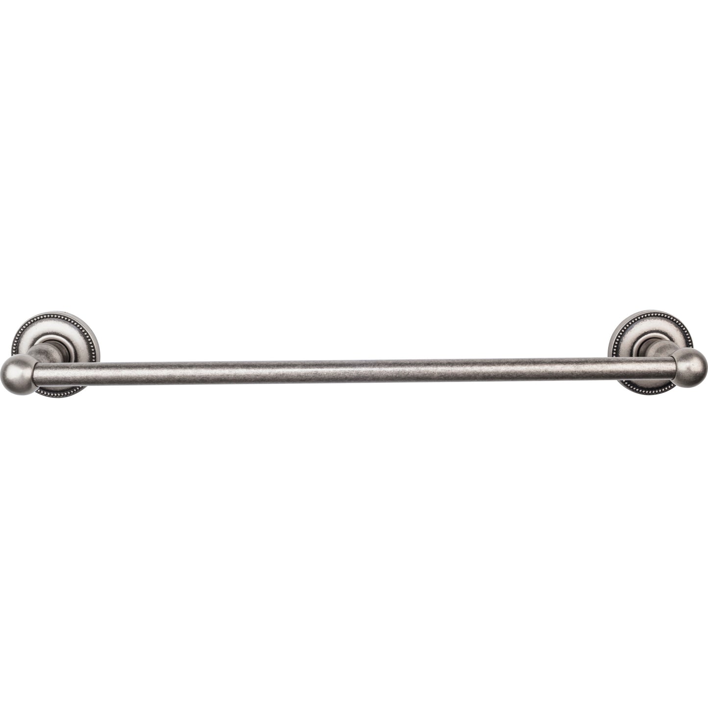 Top Knobs ED6APA Edwardian Bath Towel Bar 18 In. Single - Beaded Bplate Antique Pewter