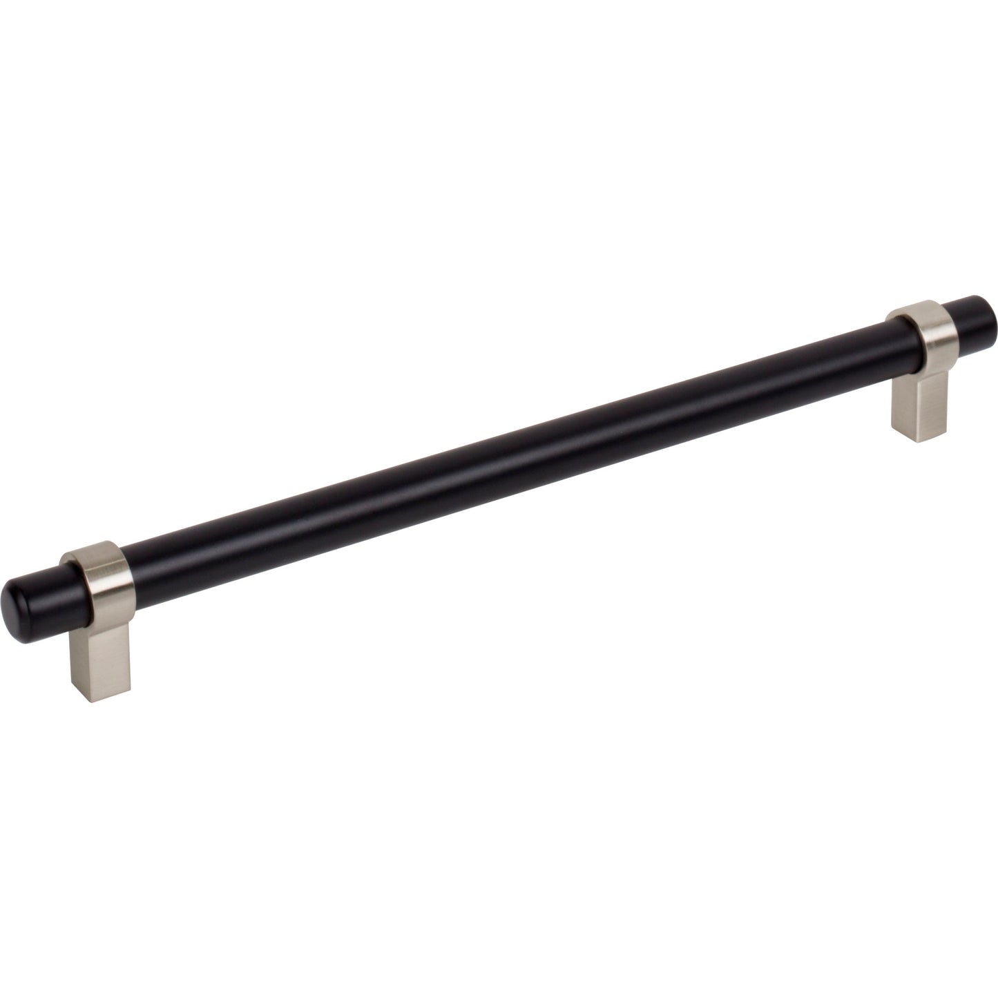 Elements 5224 Key Grande 224 mm Center-to-Center Matte Black with Satin Nickel Key Grande Cabinet Bar Pull