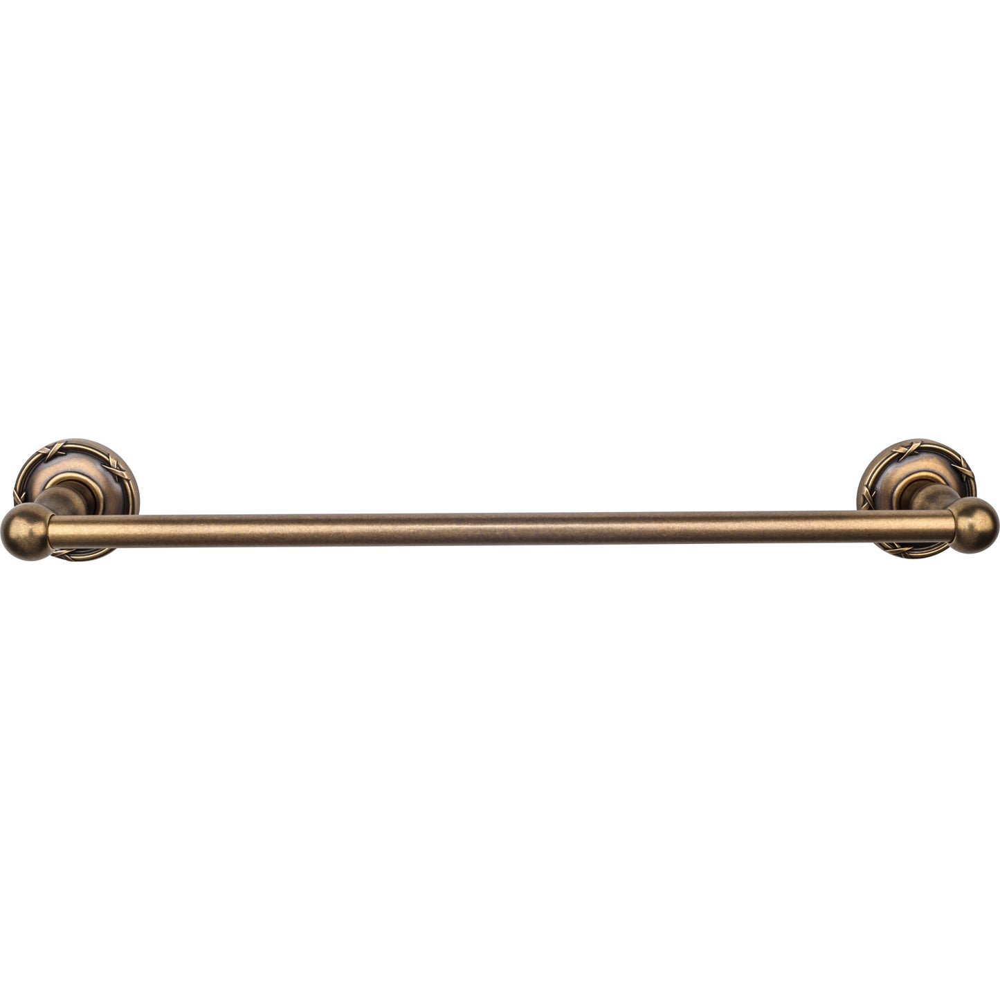 Top Knobs ED6GBZE Edwardian Bath Towel Bar 18 Inch Single - Ribbon Bplate German Bronze