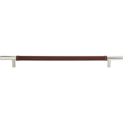 Atlas 282-OW Zanzibar Brown Leather Pull - 11 5/16 Inch Center-to-Center