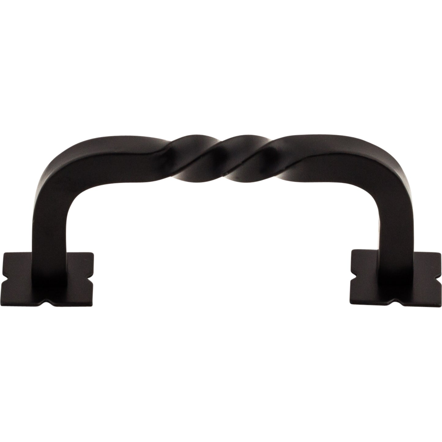 Top Knobs M710 Twist Pull 3 Inch (c-c) w/Backplates Patina Black