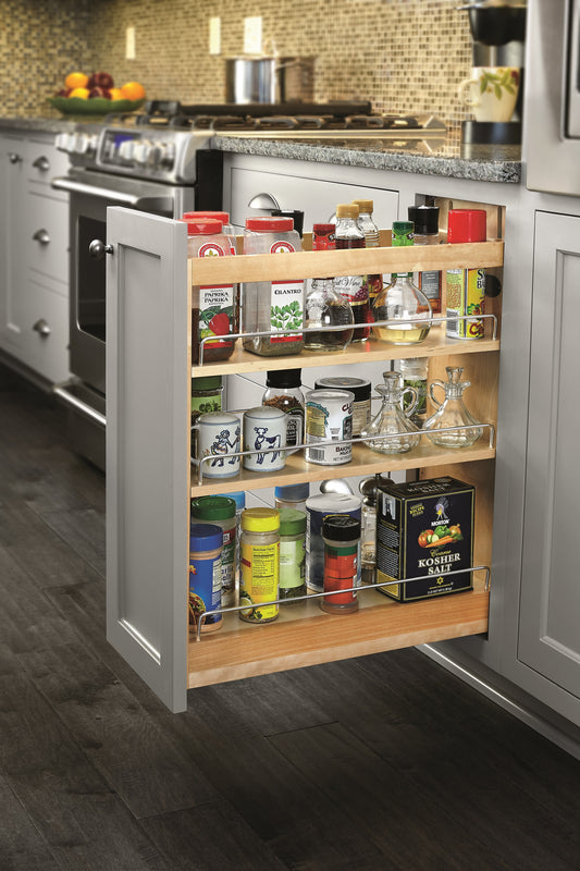 Rev-A-Shelf 8 in Base Cabinet Organizer Soft-Close 448-BCSC-8C