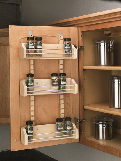 Organizer Rack Wooden Spice Rack Inside Cabinet Door Pantry Door