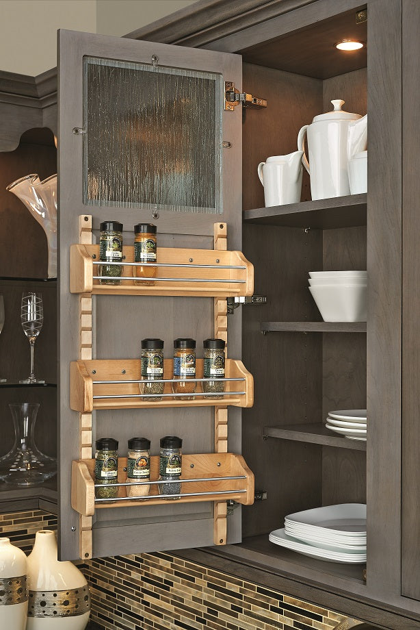 Prep & Savour Wall Spice Jar & Rack Set with Adjustable Racks