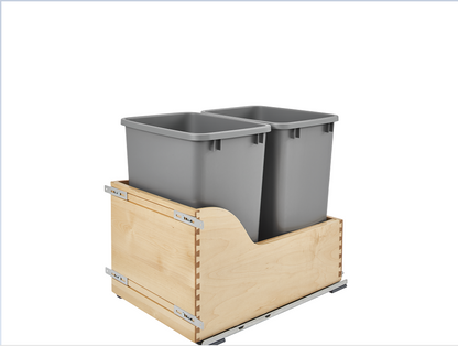 Rev-A-Shelf Double 35 Qrt Pull-Out Waste Container 4WCSC-1835DMND-2