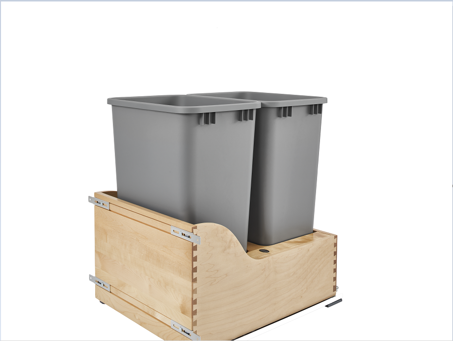 Rev-A-Shelf Double 50 Qrt Bottom mount Waste Container 4WCSC-2150DM-2