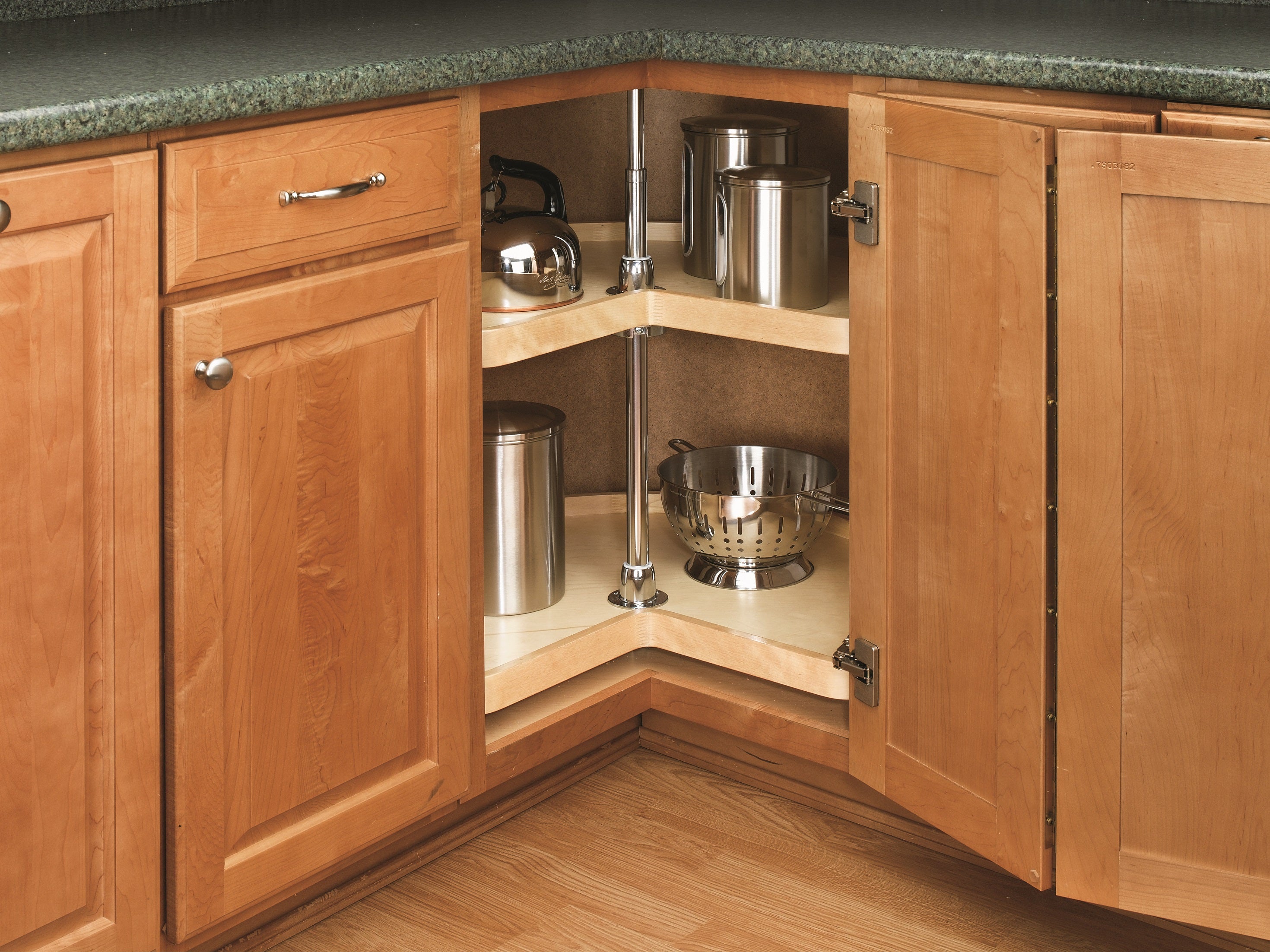 Rev-A-Shelf 28" Wood Kidney Lazy Susans 2-Shelf 4WLS472-28-52