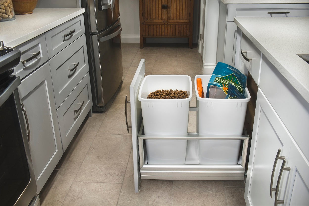 Rev-A-Shelf Double 35 Quart Pull-Out Waste Container w/Rev-A-Motion 5149-18DM-211